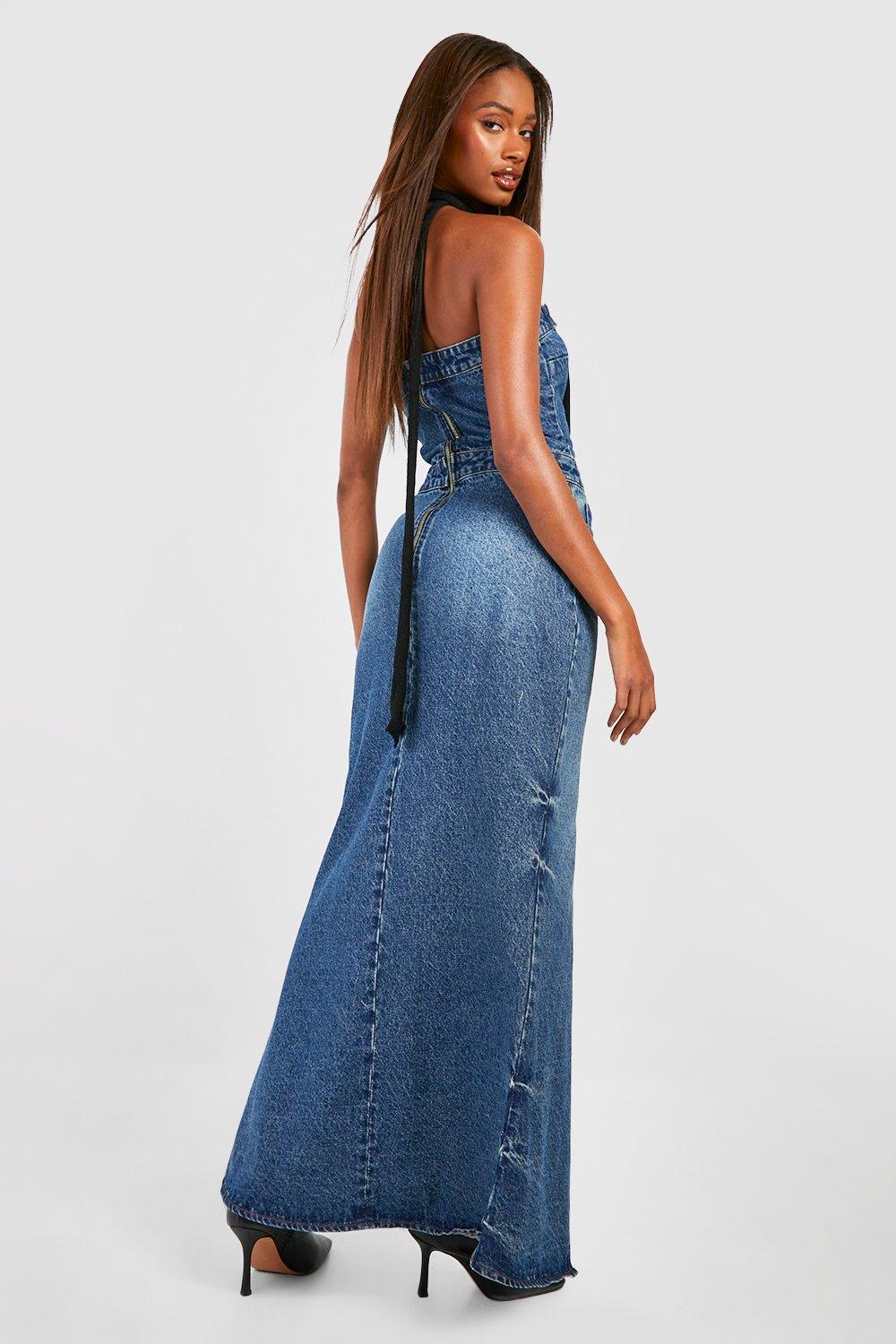 Boohoo hot sale jeans dress